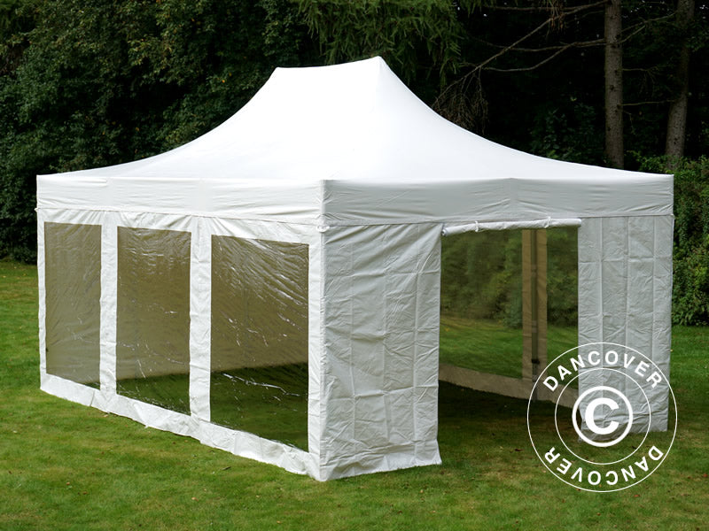 Namiot Ekspresowy FleXtents Xtreme 50 Heavy Duty 4x6m Biały, 8 ściany boczne