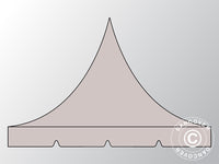 Poszycie dachowe dla Namiot ekspresowy FleXtents PRO Pagoda 3x6m, Latte