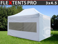 Namiot Ekspresowy FleXtents PRO 3x4,5m Biały, mq 4 ściany boczne