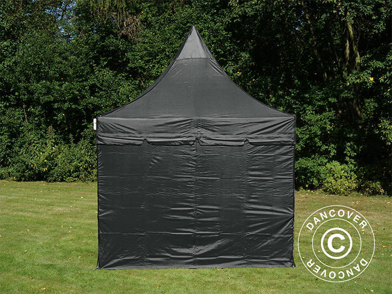 Namiot ekspresowy FleXtents PRO Peak Pagoda 3x3m Czarny, 4 ściany boczne w zestawie