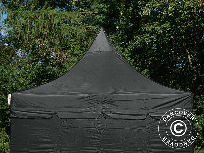 Namiot ekspresowy FleXtents PRO Peak Pagoda 3x3m Czarny, 4 ściany boczne w zestawie