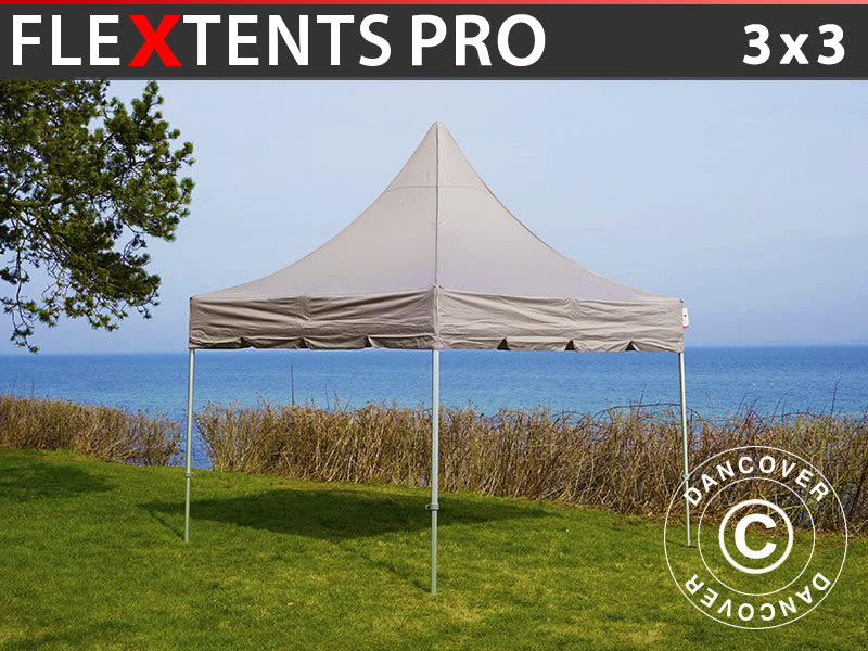 Namiot ekspresowy FleXtents PRO Peak Pagoda 3x3m Latte