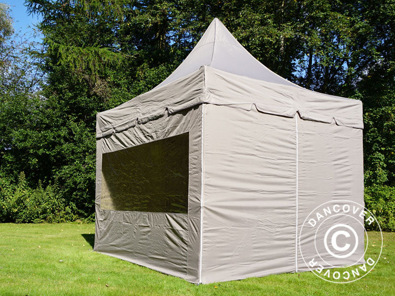 Namiot ekspresowy FleXtents PRO Peak Pagoda 3x3m Latte, mq 4 ściany boczne