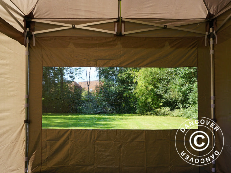 Namiot ekspresowy FleXtents PRO Peak Pagoda 3x3m Latte, mq 4 ściany boczne