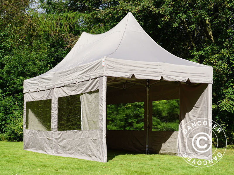 Namiot ekspresowy FleXtents PRO Peak Pagoda 3x6m Latte, mq 6 ściany boczne