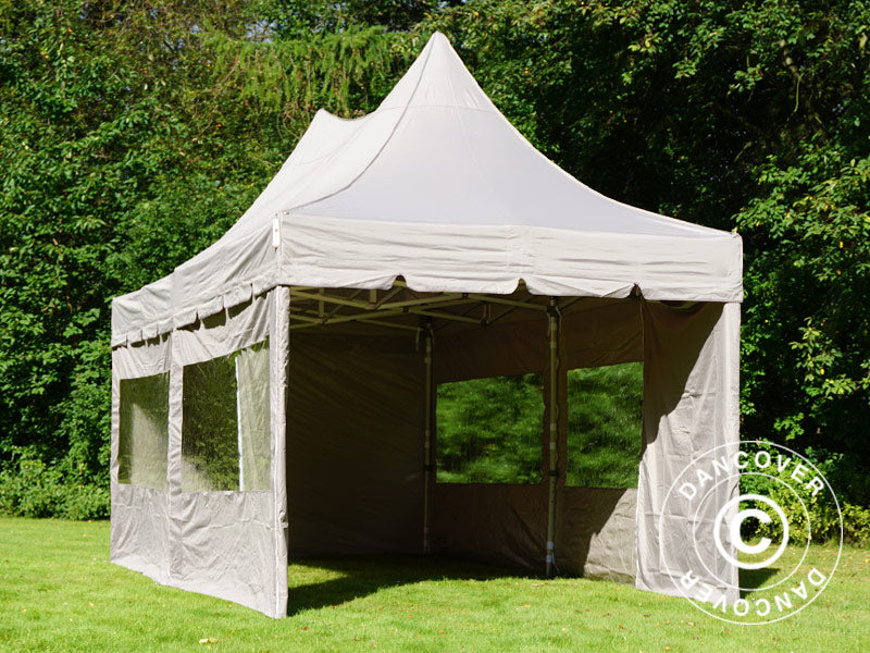 Namiot ekspresowy FleXtents PRO Peak Pagoda 3x6m Latte, mq 6 ściany boczne
