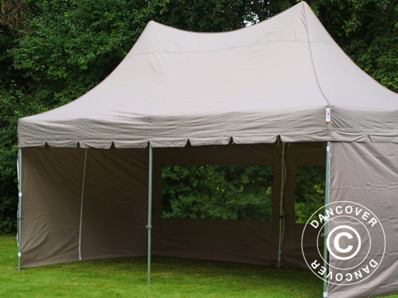 Namiot ekspresowy FleXtents PRO Peak Pagoda 3x6m Latte, mq 6 ściany boczne