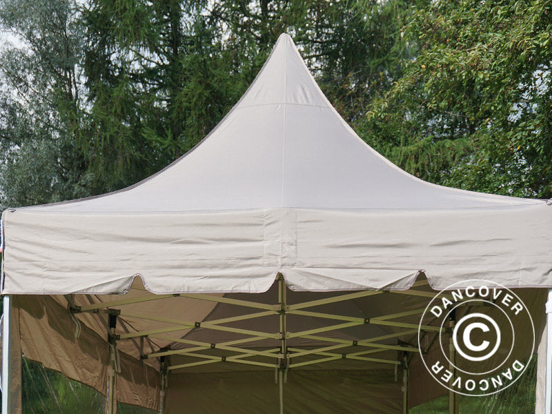 Namiot ekspresowy FleXtents PRO Peak Pagoda 3x6m Latte, mq 6 ściany boczne