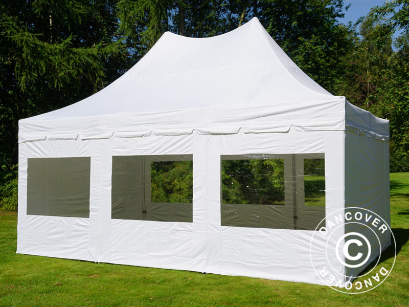 Namiot ekspresowy FleXtents PRO Peak Pagoda 4x6m Biały, mq 8 ściany boczne