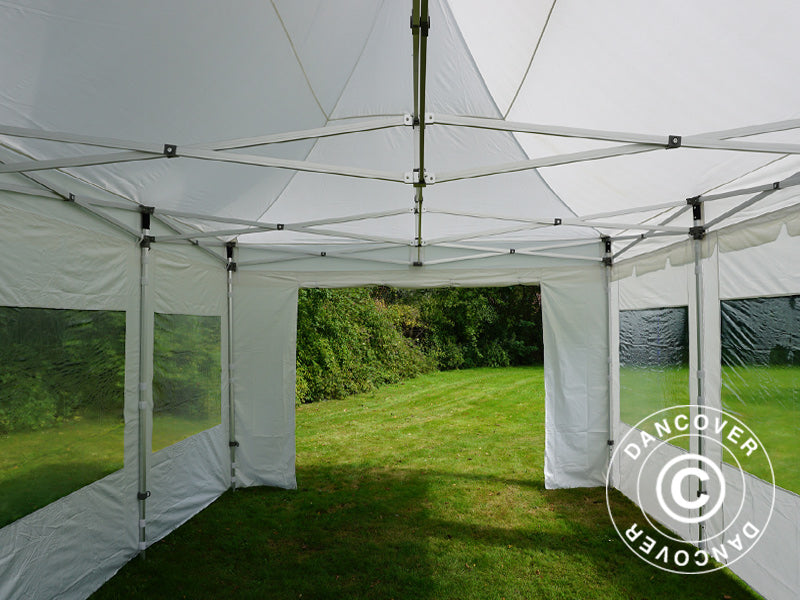 Namiot ekspresowy FleXtents PRO Peak Pagoda 4x6m Biały, mq 8 ściany boczne