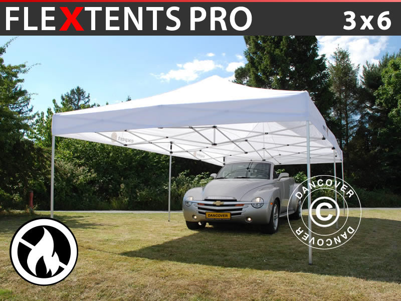 Namiot Ekspresowy FleXtents PRO 3x6m Biały, Ogniotrwale