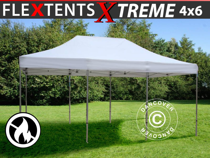 Namiot Ekspresowy FleXtents Xtreme 50 4x6m Biały, Ogniotrwale