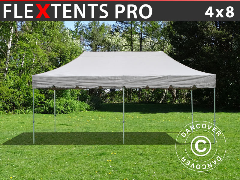 Namiot Ekspresowy FleXtents PRO "Peaked" 4x8m Latte
