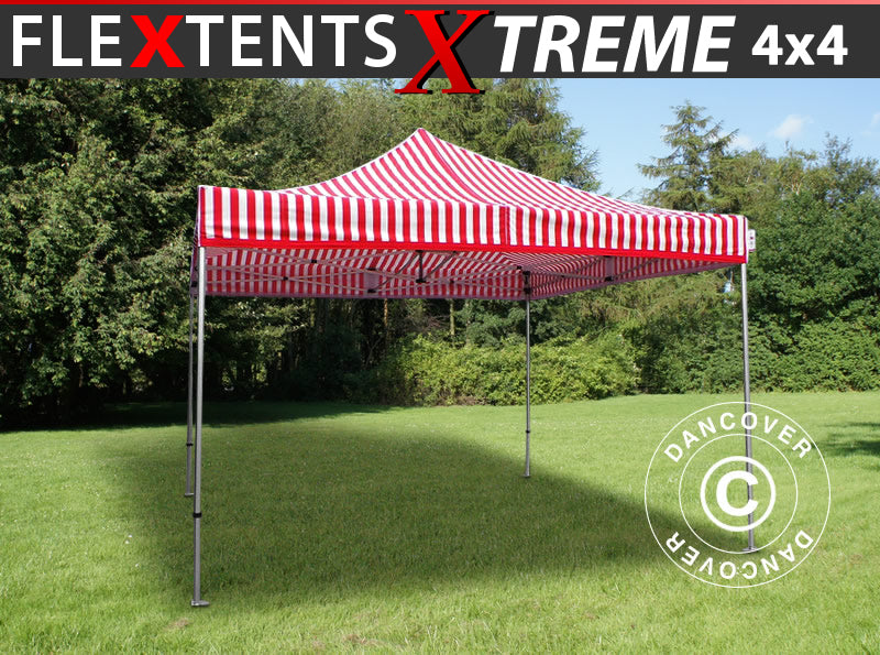 Namiot Ekspresowy FleXtents Xtreme 50 4x4m Pasiasty
