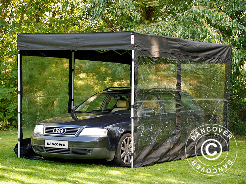 Składany garaż FleX Carcover, 3x6m, Czarny