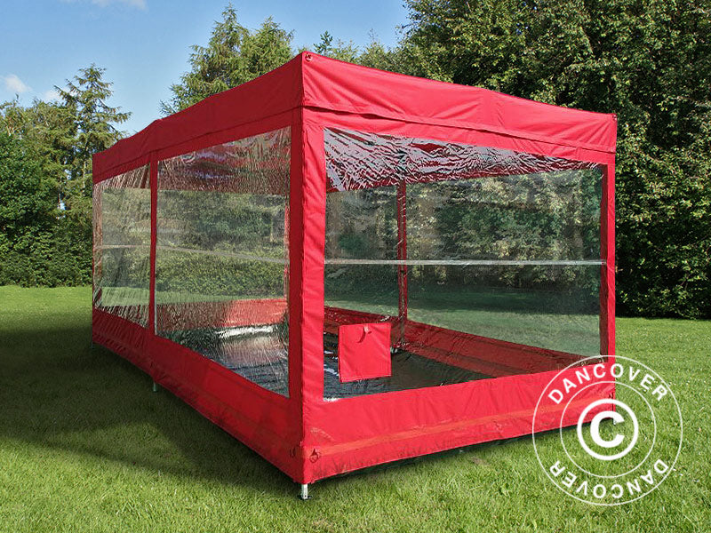 Składany garaż FleX Carcover, 2,5x5m, Czerwony