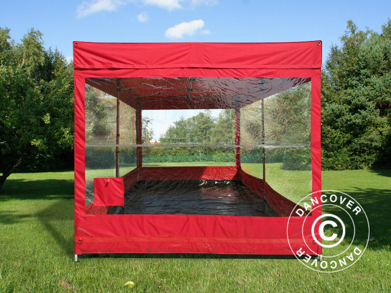 Składany garaż FleX Carcover, 3x6m, Czerwony