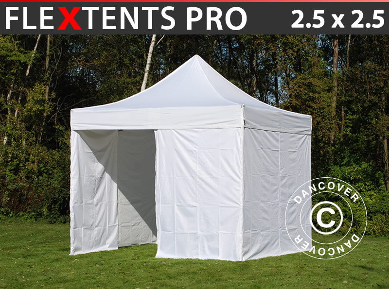 Namiot Ekspresowy FleXtents PRO 2,5x2,5m Biały, mq 4 ściany boczne