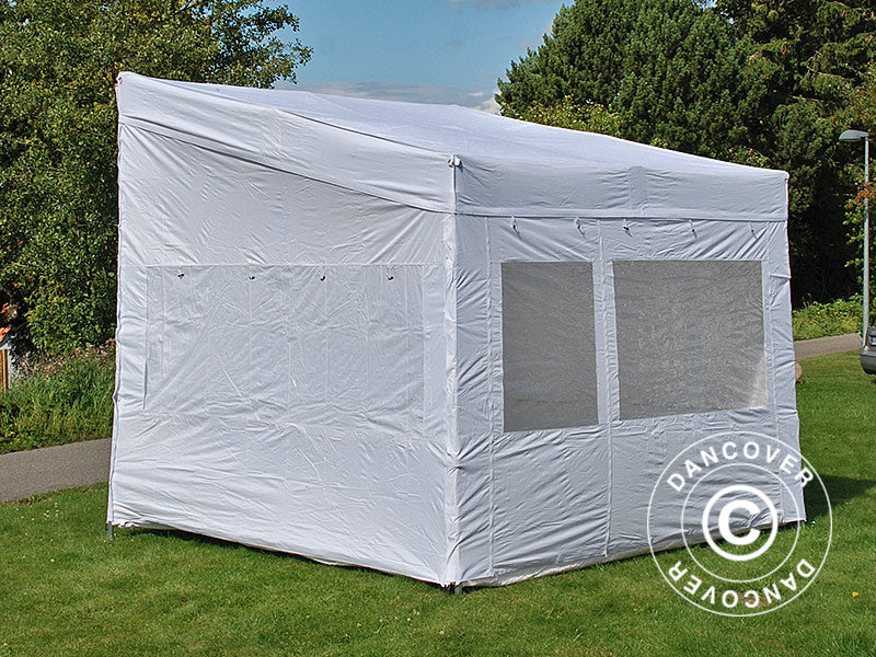Namiot ekspresowy FleXtents PRO Trapezo 3x3m Biały, mq 4 ściany boczne