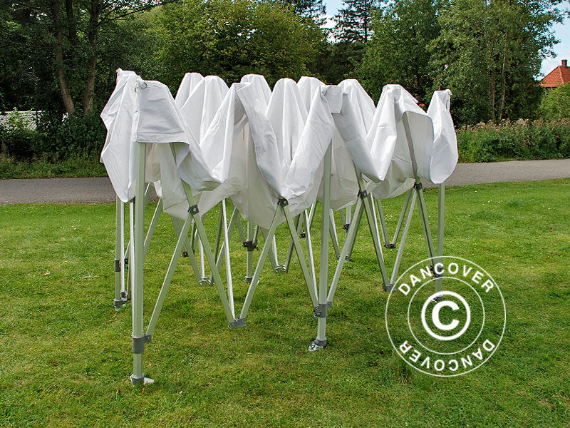 Namiot ekspresowy FleXtents PRO Trapezo 3x6m Biały, mq 4 ściany boczne