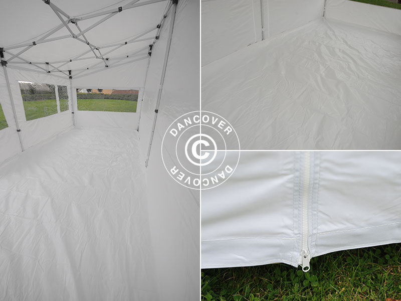 Namiot ekspresowy FleXtents PRO Trapezo 3x6m Biały, mq 4 ściany boczne