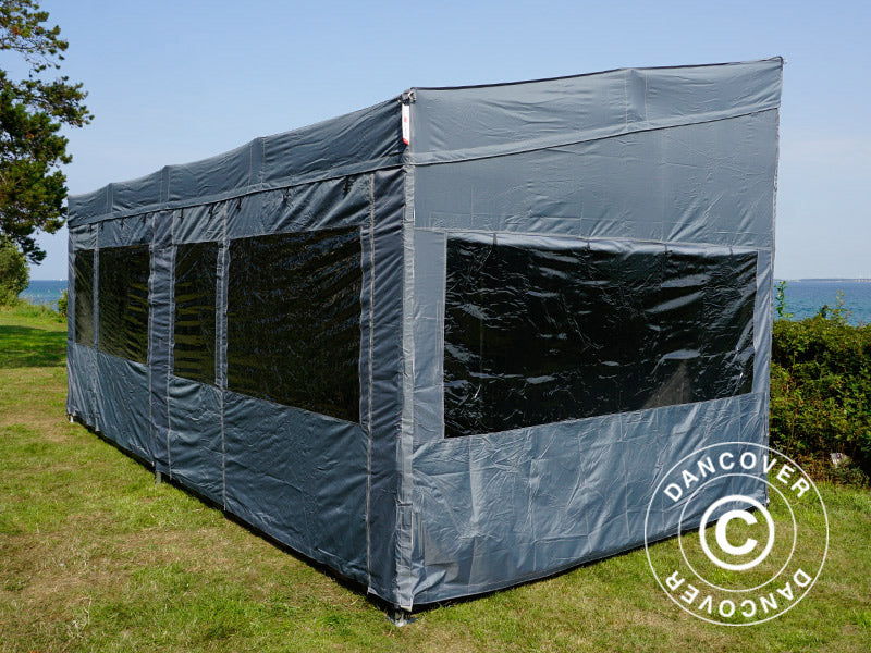 Namiot ekspresowy FleXtents PRO Trapezo 3x6m Szary, mq 4 ściany boczne