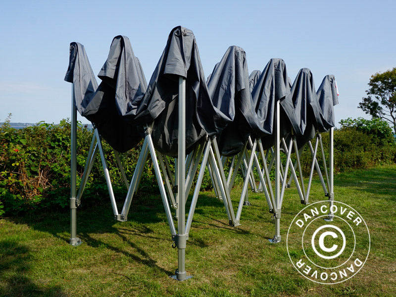 Namiot ekspresowy FleXtents PRO Trapezo 3x6m Szary, mq 4 ściany boczne