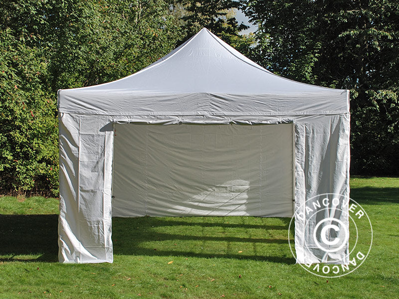 Namiot Ekspresowy FleXtents PRO Vintage Style 4x6m Biały, mq 8 ściany boczne