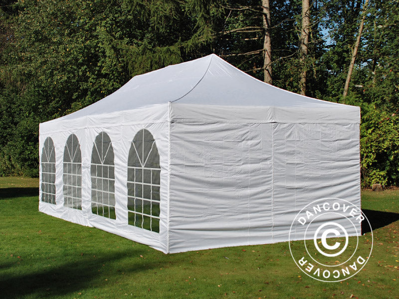 Namiot Ekspresowy FleXtents PRO Vintage Style 4x8m Biały, mq 6 ściany boczne