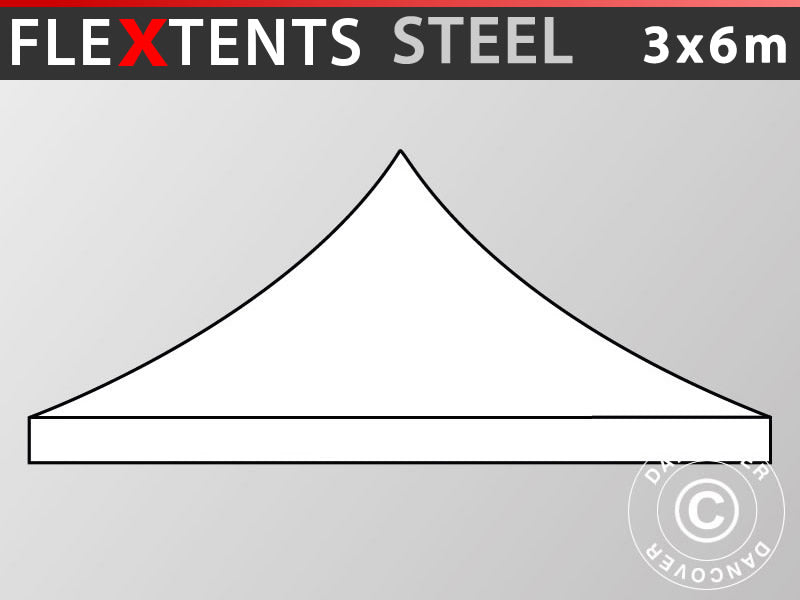 Poszycie dachowe dla Namiotu ekspresowego FleXtents Steel i Basic v.3 3x6m, Białe