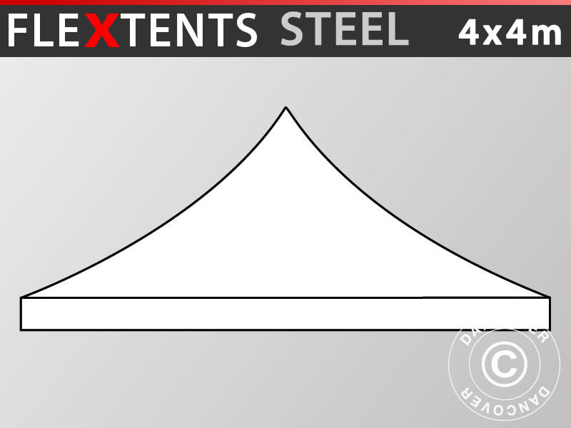 Poszycie dachowe dla Namiotu ekspresowego FleXtents Steel i Basic v.3 4x4m, Białe