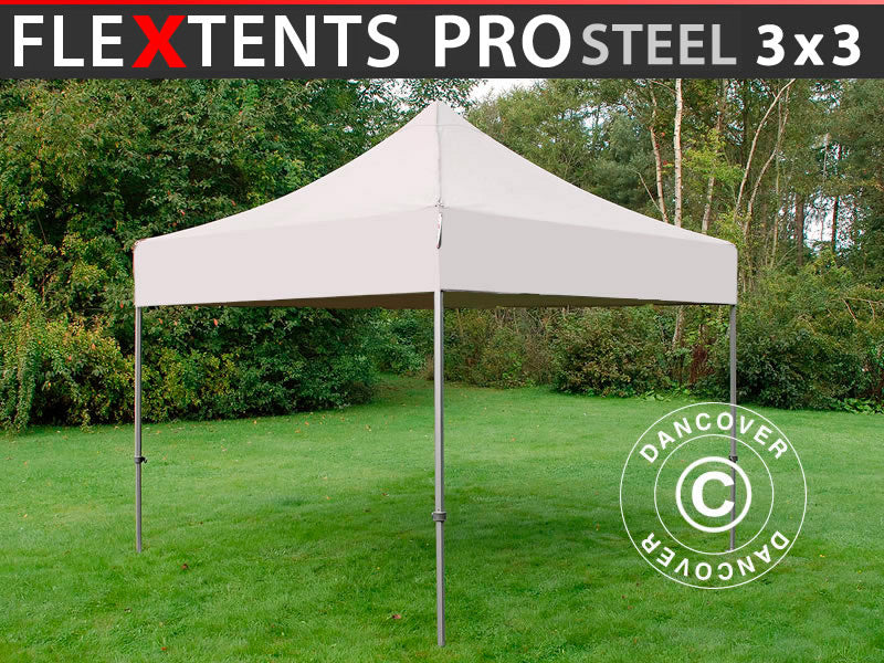 Namiot Ekspresowy FleXtents PRO Steel 3x3m Latte