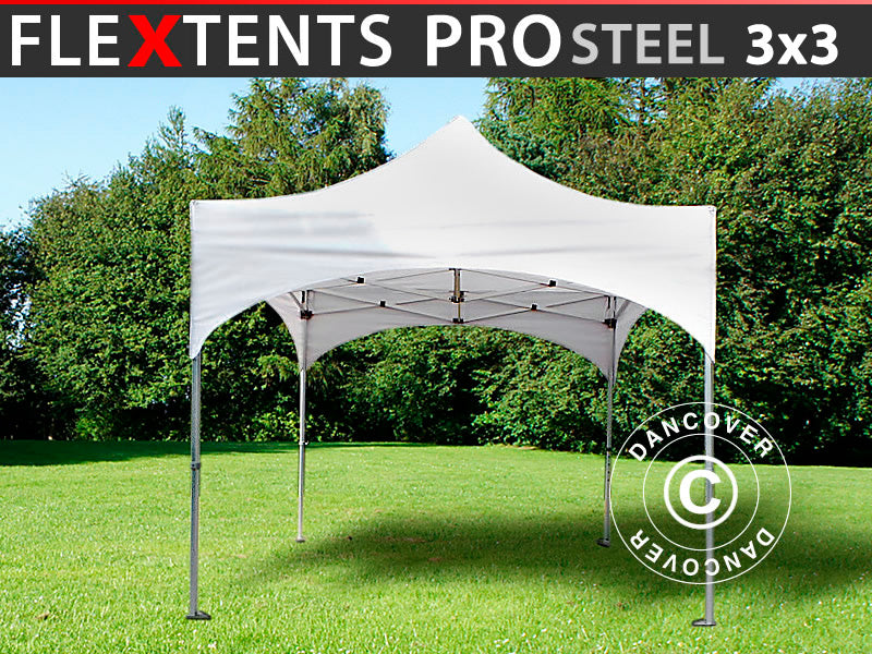Namiot Ekspresowy FleXtents PRO Steel "Arched" 3x3m Biały