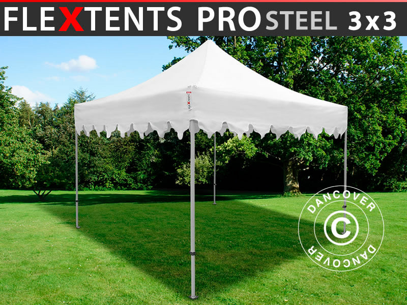 Namiot Ekspresowy FleXtents PRO Steel "Morocco" 3x3m Biały