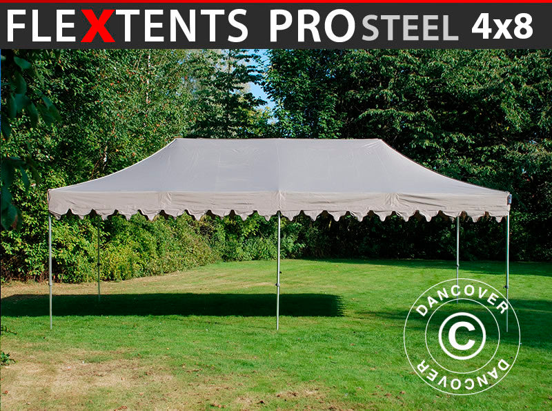 Namiot Ekspresowy FleXtents PRO Steel "Morocco" 4x8m Latte