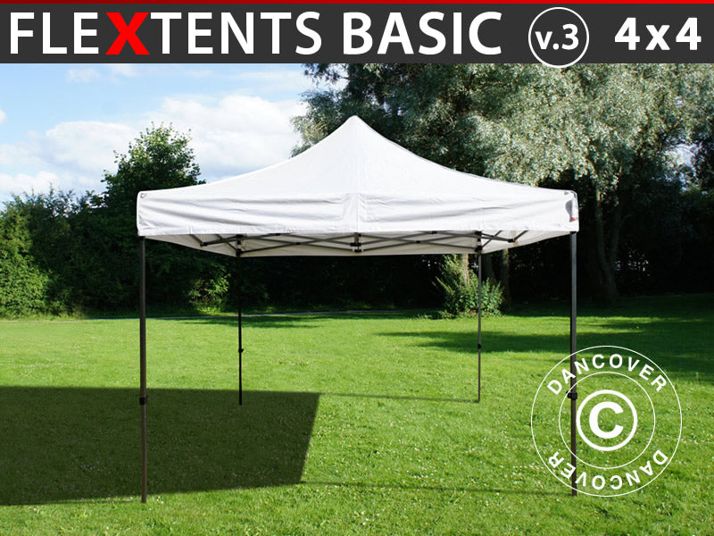 Namiot Ekspresowy FleXtents Basic v.3, 4x4m Biały