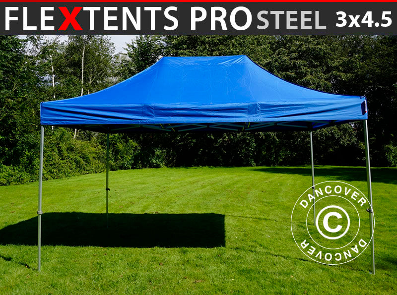 Namiot Ekspresowy FleXtents PRO Steel 3x4,5m, Niebieski