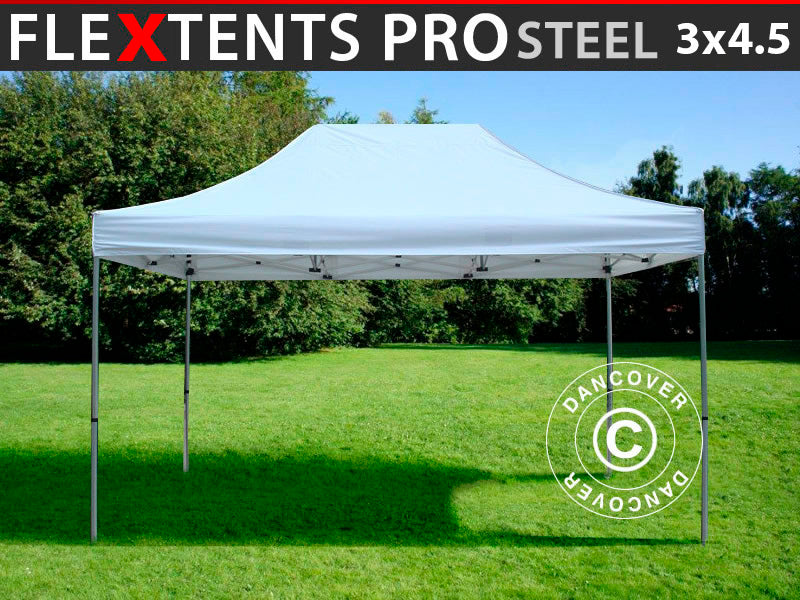 Namiot Ekspresowy FleXtents PRO Steel 3x4,5m, Biały