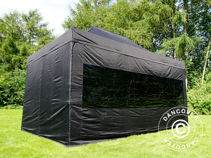 Namiot Ekspresowy FleXtents PRO Steel 3x4,5m, Czarny, mq 4 ściany boczne