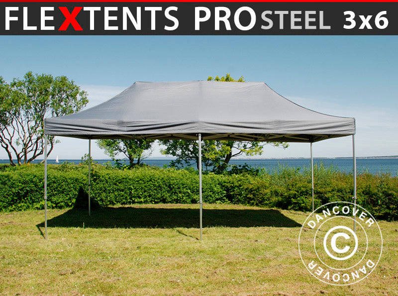 Namiot Ekspresowy FleXtents PRO Steel 3x6m Szary