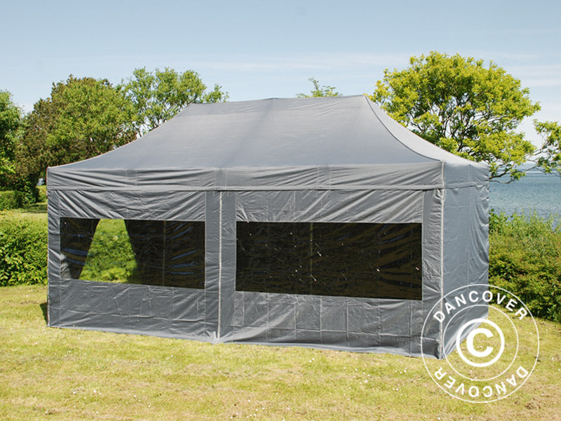 Namiot Ekspresowy FleXtents PRO Steel 3x6m Szary, mq 6 ściany boczne
