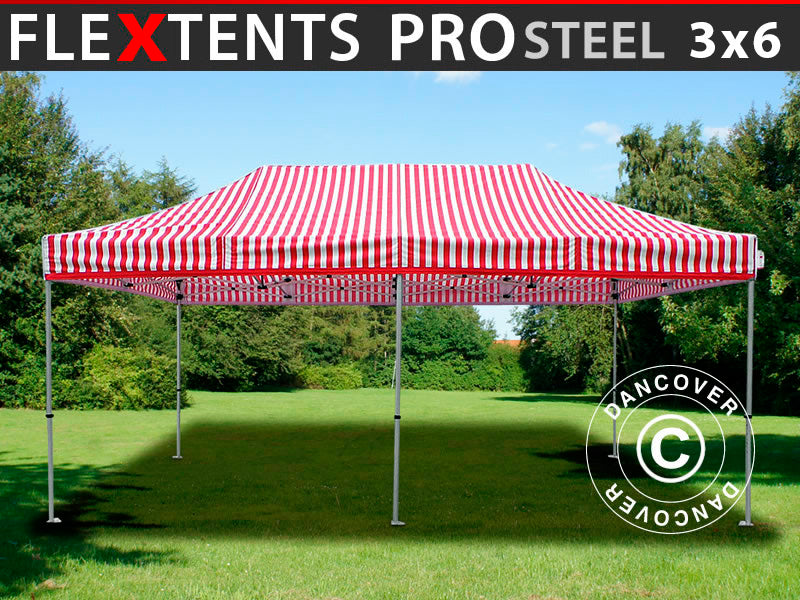 Namiot ekspresowy FleXtents PRO Steel 3x6m pasiasty