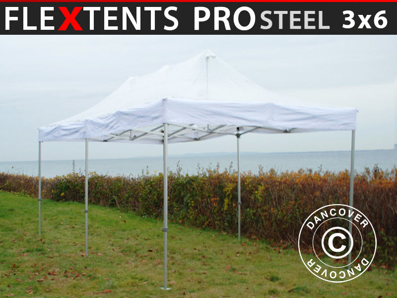 Namiot Ekspresowy FleXtents PRO Steel 3x6m Przezroczysty