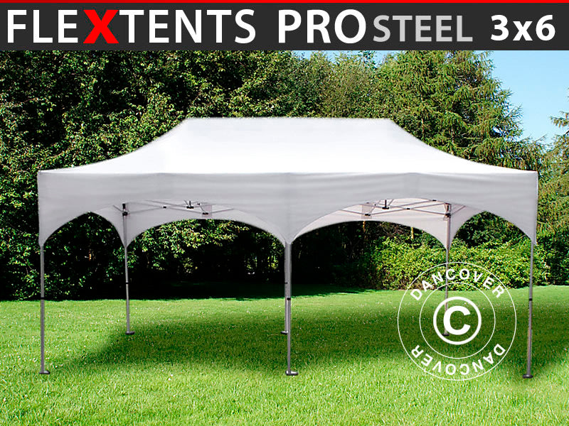 Namiot Ekspresowy FleXtents PRO Steel "Arched" 3x6m Biały