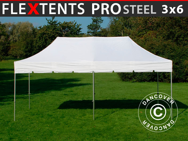 Namiot Ekspresowy FleXtents PRO Steel "Peaked" 3x6m Biały