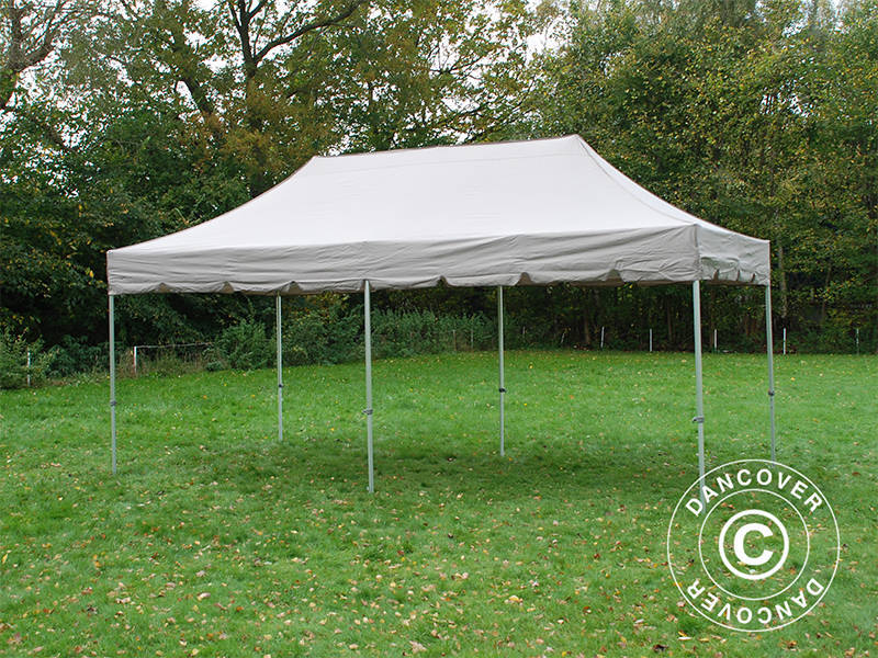 Namiot Ekspresowy FleXtents PRO Steel "Peaked" 3x6m Latte, mq 6 ściany boczne