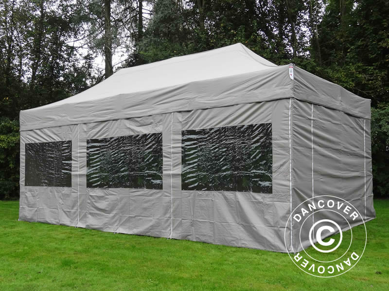Namiot Ekspresowy FleXtents PRO Steel 4x6m Latte, mq 8 ściany boczne