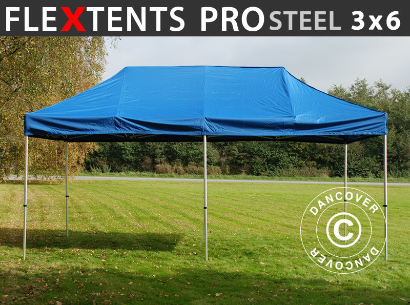 Namiot Ekspresowy FleXtents PRO Steel 3x6m Niebieski