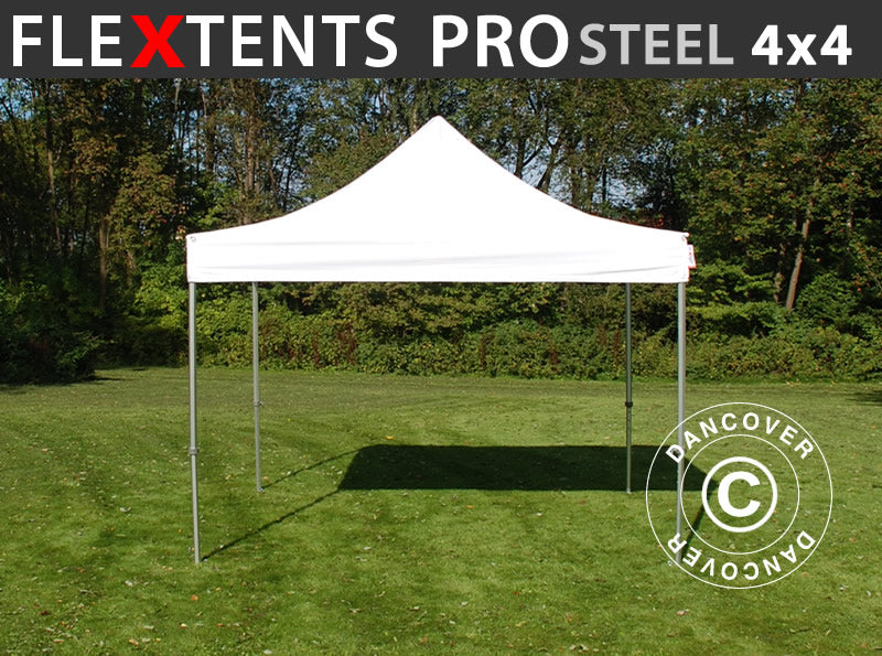 Namiot Ekspresowy FleXtents PRO Steel 4x4m Biały