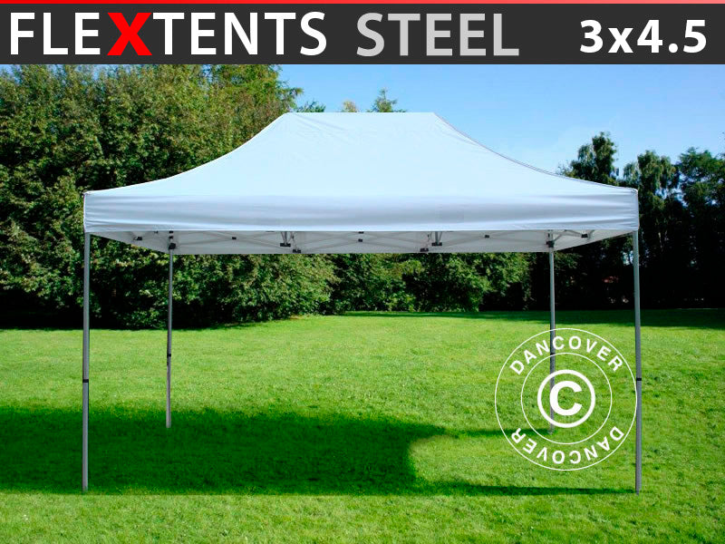 Namiot Ekspresowy FleXtents Steel 3x4,5m, Biały